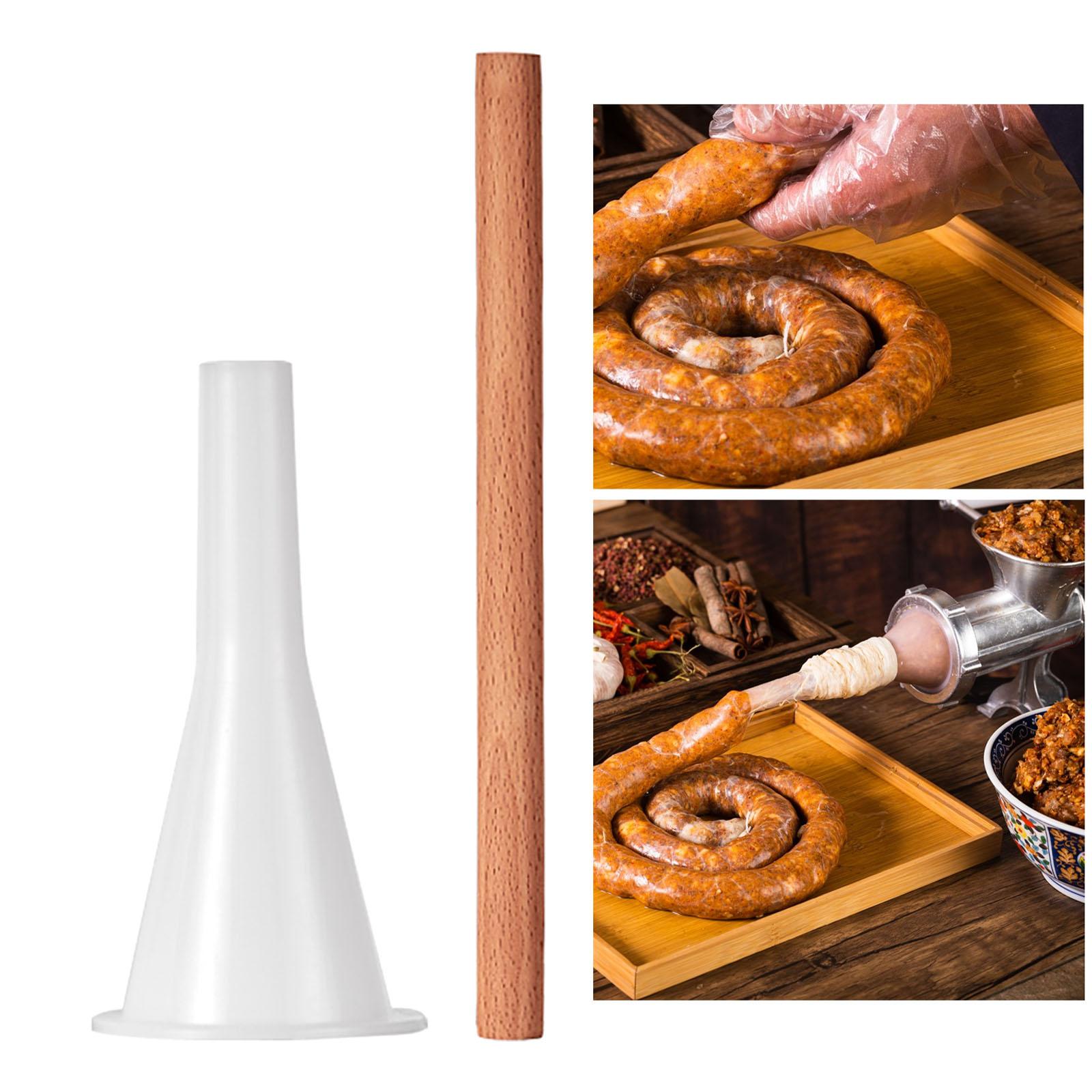 Kitchen Gadgets Store - Wkładka do napełniania kiełbas z drewnianym