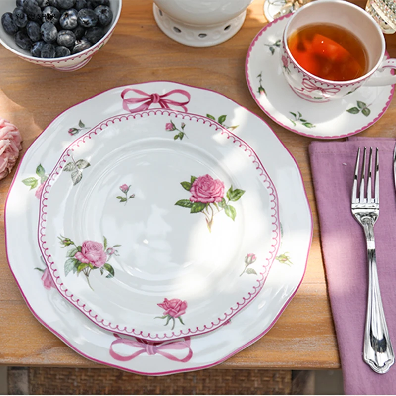 Kitchen Gadgets Set - French Rose Cutlery Bone China Bowl