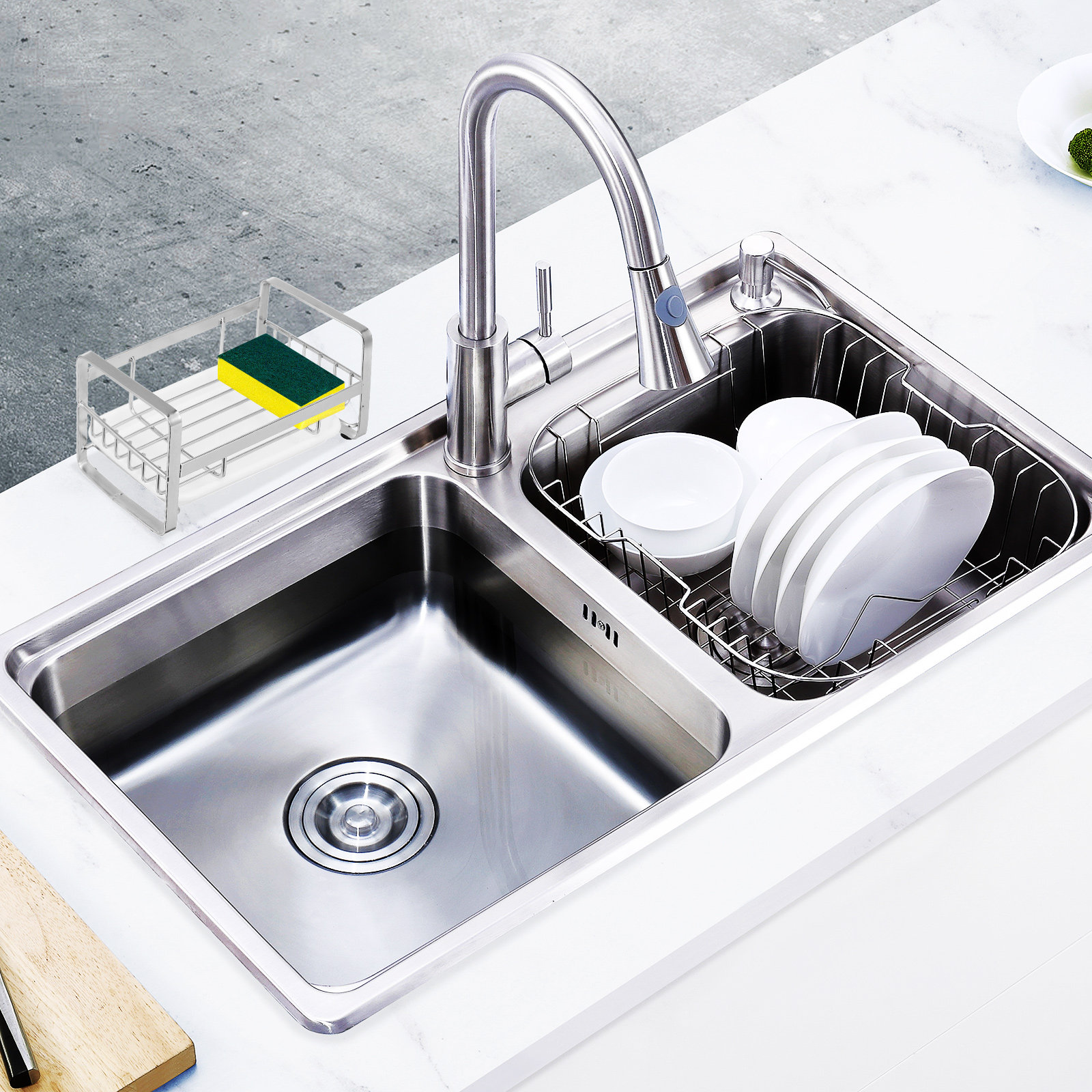Organizer na zlew, uchwyt na g – Kitchen Gadgets For Small Kitchens recenzja i cena